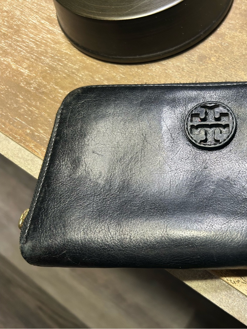 Tory Burch black leather wallet